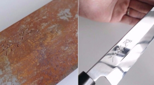 Dao cùn rỉ sét đến mấy cũng sáng bóng, sắc lẹm nhờ cách làm cực đơn giản này