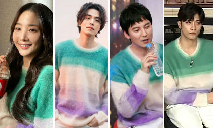 Pha 'đụng hàng' bất phân giới tính: Park Min Young, Lee Dong Wook và 3 sao khác đều mê mệt chiếc áo màu mè này