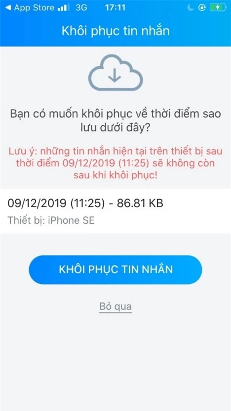 Cách sao lưu và khôi phục tin nhắn Zalo