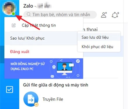 Cách sao lưu và khôi phục tin nhắn Zalo