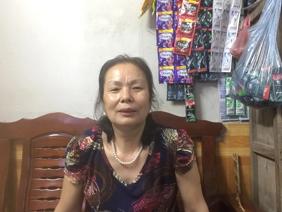 Cô Nguyễn Thị Mỹ - chủ một cửa hàng tạp hóa tại quận Hà Đông