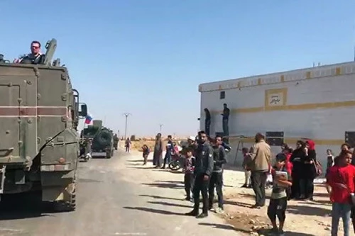 Phiến quân thân Thổ Nhĩ Kỳ đã chặn đường cao tốc M4 tại Idlib. Ảnh: North Press Agency.