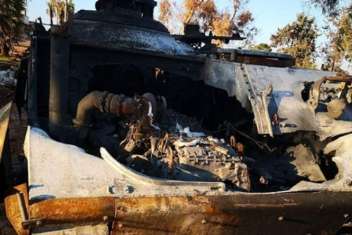 Tên lửa Syria xuyên thủng xe bọc thép Thổ Nhĩ Kỳ, tiêu diệt 5 tay súng ngồi bên trong