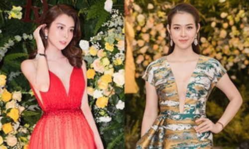 Huỳnh Vy, Diệp Bảo Ngọc diện váy xẻ ngực khoe sắc vóc