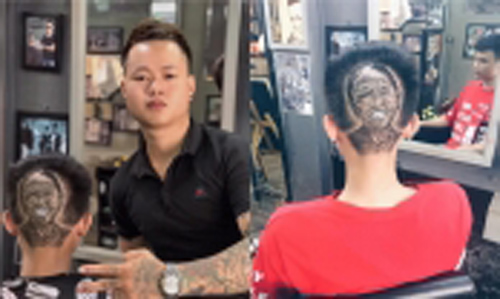 Xuất hiện "fan cuồng" tỉa tóc in hình bà Tân Vlog lên đầu khiến dân mạng "phát sốt"