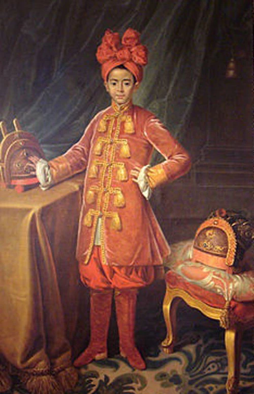 Hoàng tử Cảnh hồi làm con tin ở bên Pháp. 