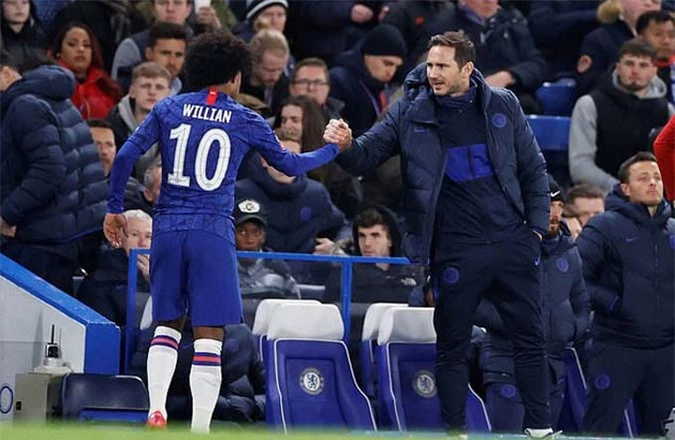 Willian luôn được HLV Lampard đánh giá cao