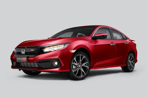 Honda Civic RS màu đỏ.