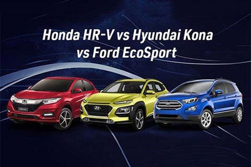 SUV cỡ nhỏ giá 'mềm', chọn Hyundai Kona, Honda HR-V hay Ford Ecosport?