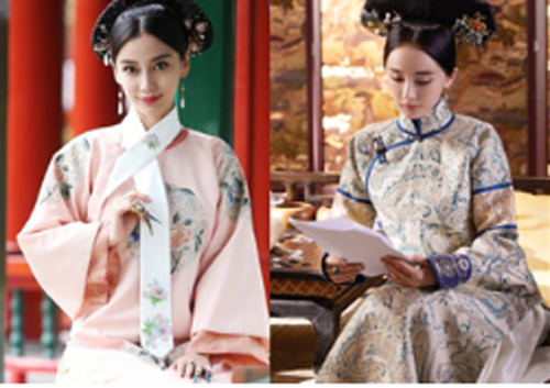 Nhan sắc một chín một mười của Dương Mịch và Angela Baby trong trang phục triều Thanh
