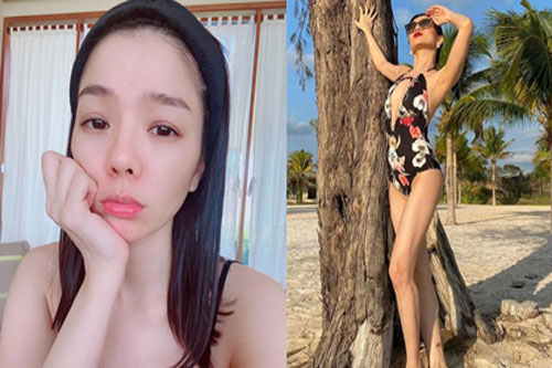 Bất chấp camera thường không chỉnh sửa, vóc dáng Lệ Quyên vẫn đẹp 'mướt mắt'