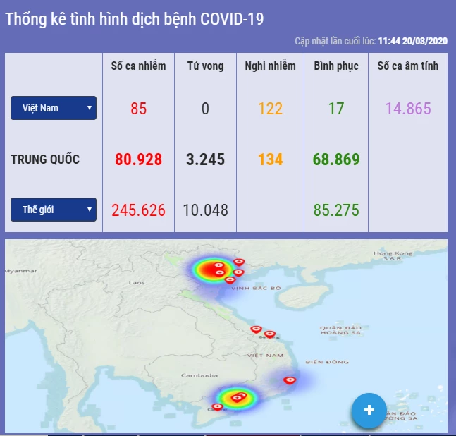 Việt Nam có thêm 9 ca nhiễm Covid – 19, nâng tổng số người nhiễm lên  85.