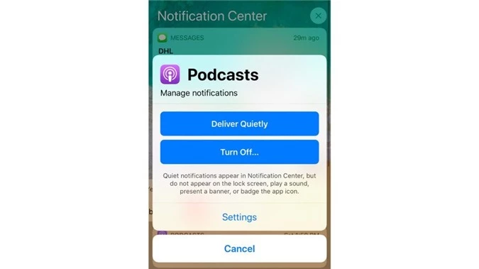 Cách tắt nhanh các thông báo phiền phức trên iPhone
