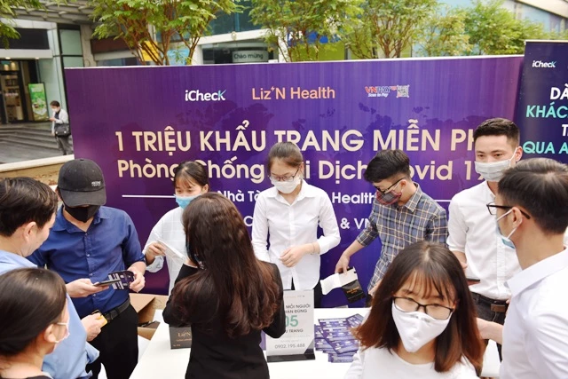 1 triệu khẩu trang miễn phí là dự án phi lợi nhuận do Liz'N Health, iCheck, và VNPAY thực hiện.