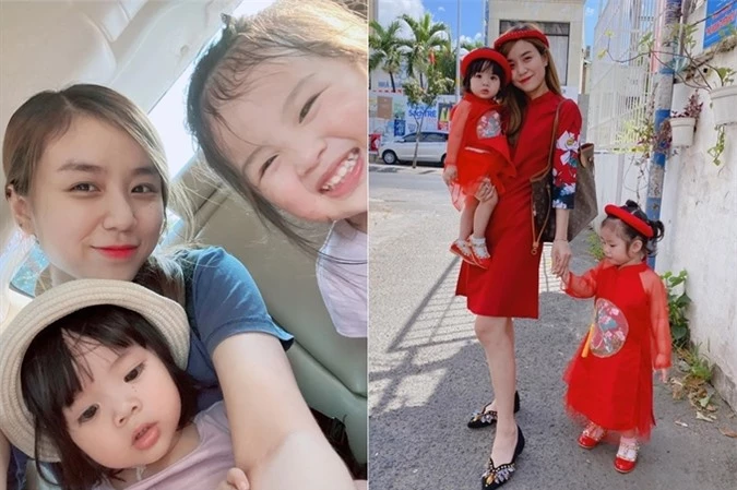Mới 24 tuổi, cựu hotgirl Bảo Ngọc - vợ ca sĩ Hoài Lâm - đã có hai con gái. Cô sinh bé Gà năm