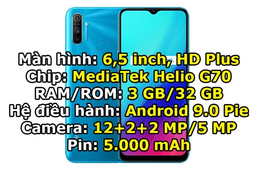 Realme C3 (2,99 triệu đồng).