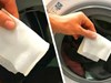 Bỏ một tờ khăn ướt vào máy giặt, ai cũng bất ngờ vì lợi ích quá tuyệt vời