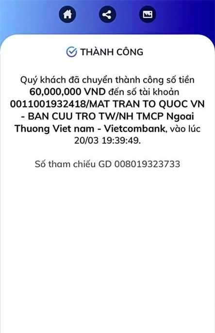 Le Au Ngan Anh gop 60 trieu dong chong dich hinh anh 2 90115642_3176362925922469_5587327052765200384_o.jpg