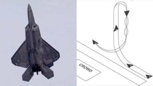 F-22 phô diễn tuyệt kỹ trên không