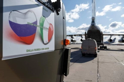 Nga đã cung cấp viện trợ y tế rất lớn cho Italia. Ảnh: TASS.