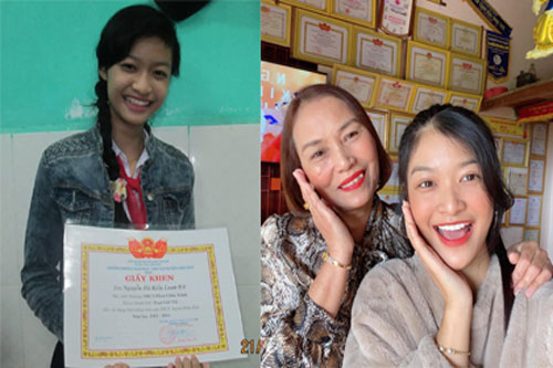 Á hậu Kiều Loan hé lộ ảnh năm 14 tuổi, khoe loạt bằng khen dán đầy tường chuẩn 'con nhà người ta'