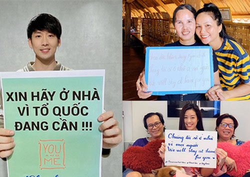 Hoa hậu H’Hen Niê, Khánh Vân kêu gọi mọi người hạn chế ra đường mùa dịch