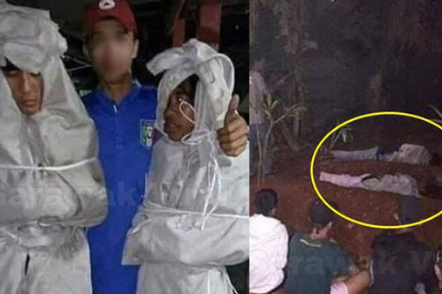 Giả ma dọa dân làng, 2 thanh niên bị bắt ra nghĩa trang nằm ngủ cả đêm cho chừa thói đùa dai