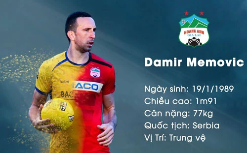 =2. Damir Memovic: 150.000 Euro khoảng 3,781 tỷ đồng. Ảnh: Hoàng Anh Gia Lai FC.