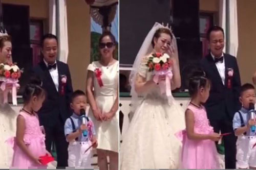 Cháu trai 4 tuổi "dằn mặt" chú rể trong đám cưới của dì khiến cả hội trường "cười lăn lộn" vì quá ngộ nghĩnh