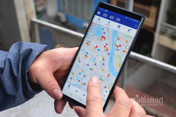 Ứng dụng bản đồ theo dõi người cách ly Hà Nội Smartcity.