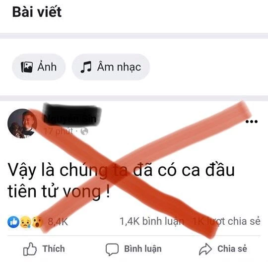 Việt Nam có trường hợp tử vong do Covid-19 là bịa đặt.