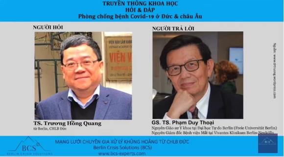 TS. Trương Hồng Quang trò chyện trực tuyến với GS. TS. Phạm Duy Thoại.