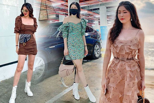 Đi chợ mua rau, vợ Đăng Khôi cũng phải lên đồ xinh đẹp, xách cả túi hiệu sang chảnh