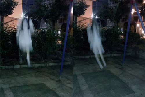 Bức ảnh cô gái chơi xích đu mờ ảo khiến mọi người sợ "tái mặt" nhưng danh tính nữ chính mới gây bất ngờ