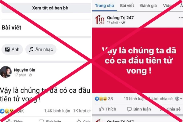 Mời chủ Facebook Nguyễn Sin làm việc do tung tin có người chết vì COVID-19