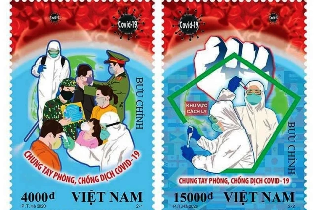 Bộ tem do họa sĩ Phạm Trung Hà, Tổng công ty Bưu điện và Vụ Bưu chính sáng tác.