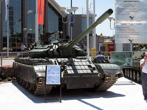 Một xe tăng chiến đấu chủ lực T-55 sau khi trải qua quá trình hiện đại hóa. Ảnh: Defence Blog.