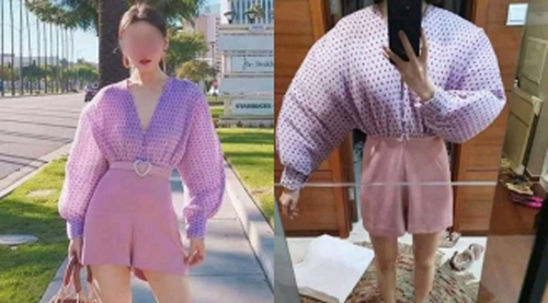 Hí hửng đặt bộ jumpsuit sang chảnh, đến khi mặc thử cô gái mới "khóc ròng" khi nhìn mình trong gương