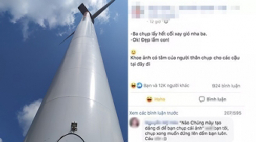 Hí hửng nhờ bố chụp cho bức ảnh khi đi du lịch, đến khi xem lại thì cô gái chỉ biết "mếu máo"