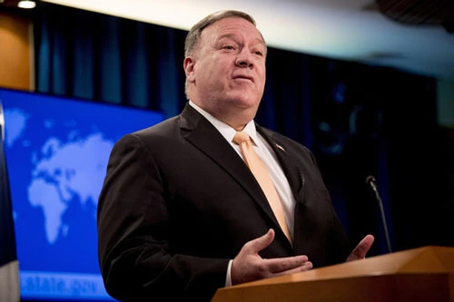 Ngoại trưởng Mỹ Mike Pompeo. Ảnh: AP.