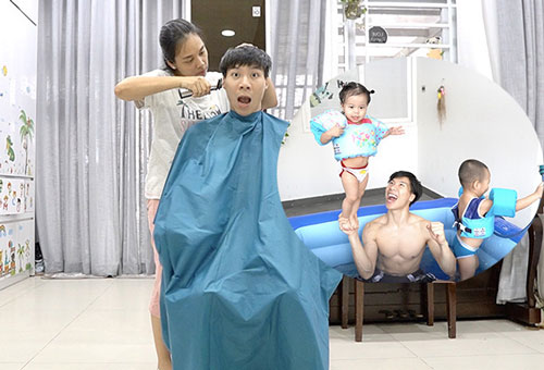 Chia sẻ hài hước của Quốc Nghiệp khi được vợ tự tay cắt tóc ngay tại nhà