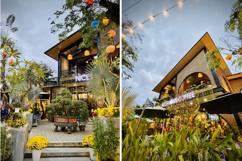 Ngôi nhà kết hợp quán cafe "đẹp lạ" nhờ nghệ thuật xếp gạch "gây mê"