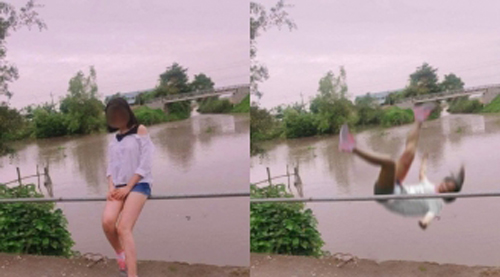 Mải miết tạo dáng "sống ảo", cô gái nhận cái kết cực kỳ... 'khó đỡ'