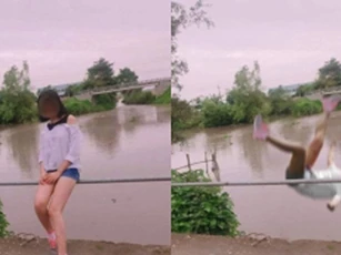 Mải miết tạo dáng "sống ảo", cô gái nhận cái kết cực kỳ... 'khó đỡ'