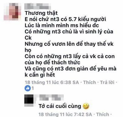 Cộng đồng mạng choáng váng vì cơn ghen ngược của kẻ thứ ba lại được nhiều người hưởng ứng - 4