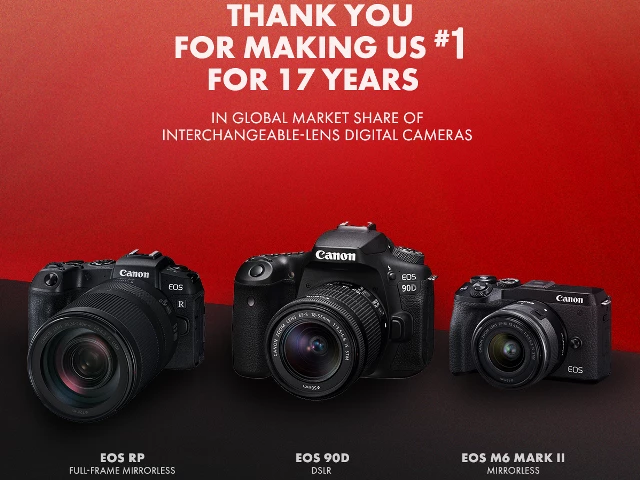 Canon đánh dấu năm thứ 17 liên tiếp dẫn đầu thị trường máy ảnh kĩ thuật số