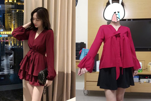 Lại thêm cô gái lên mạng mua bộ jumpsuit "sang chảnh" nhận về chiếc áo ngắn cũn cỡn, na ná của bà bầu