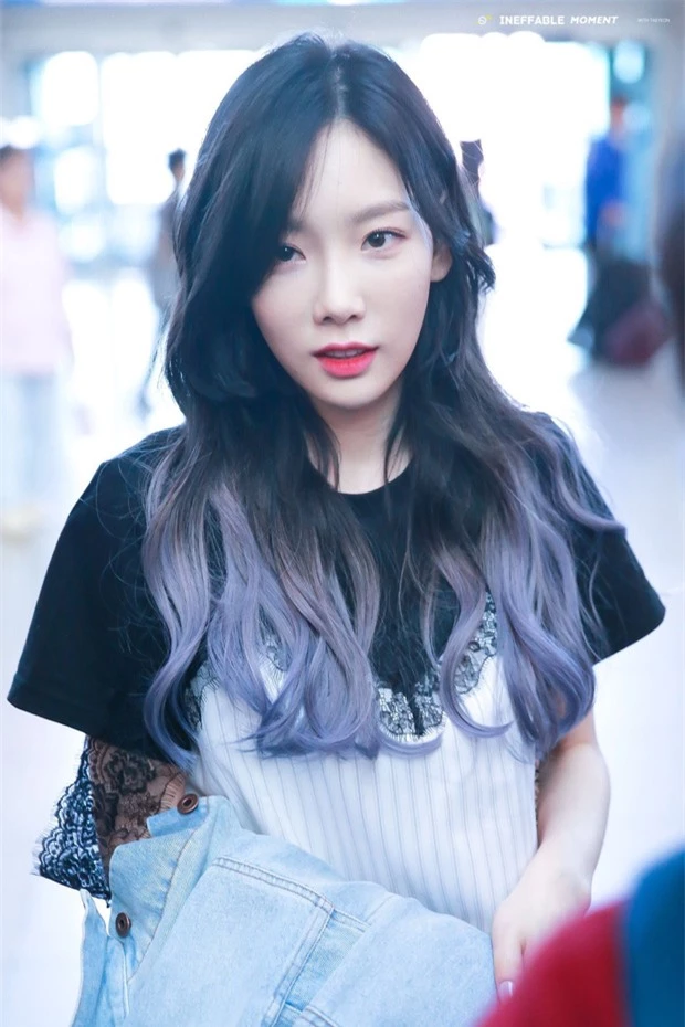 Gương mặt xinh xắn trời cho, lại có nước da trắng ngần nên Taeyeon 'quẩy' màu tóc nào cũng hợp 9