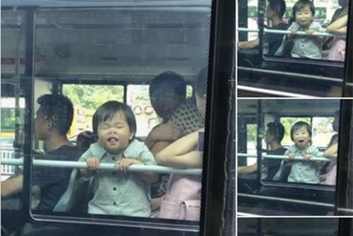 Cô bé "tiểu quỷ" đi xe buýt khiến người đi đường "hết hồn" nhưng gây sốt mạng xã hội