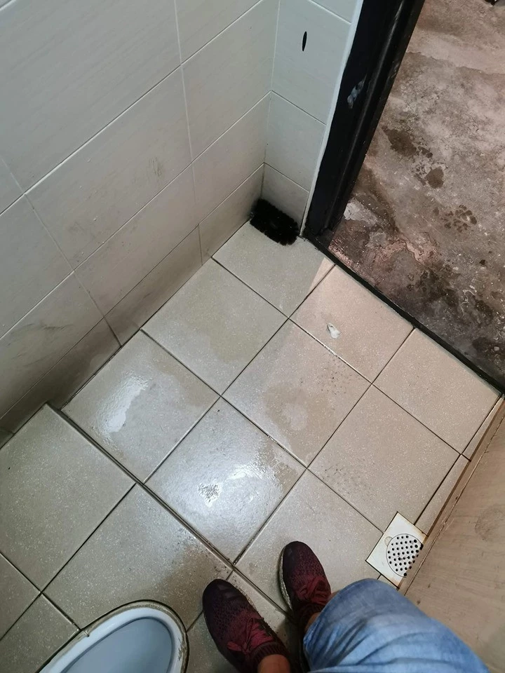 Chiếc bàn chải nằm trong góc nhà vệ sinh. Chiếc bàn chải nằm trong góc nhà vệ sinh.